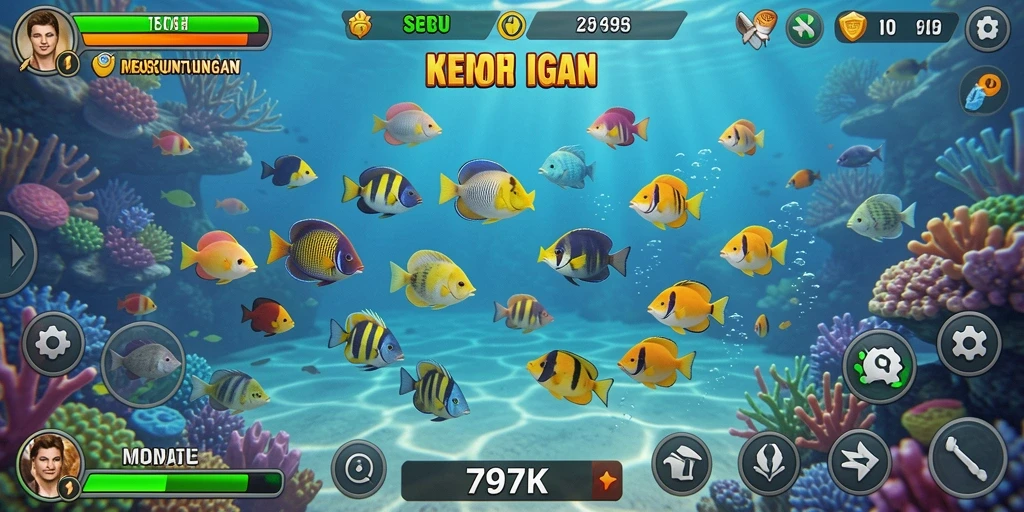 Tampilan gameplay seru dari game Tembak Ikan 797K.