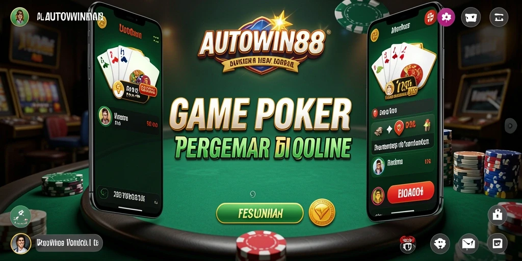 Screenshot AUTOWIN88 menampilkan aksi seru permainan Poker.