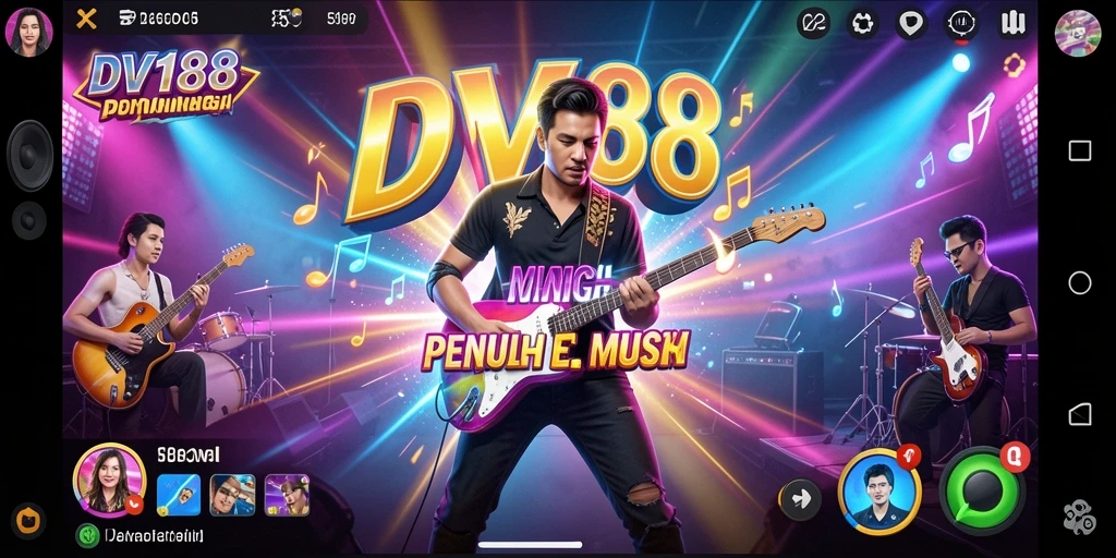 Tampilan gameplay seru penuh musik dan tantangan.