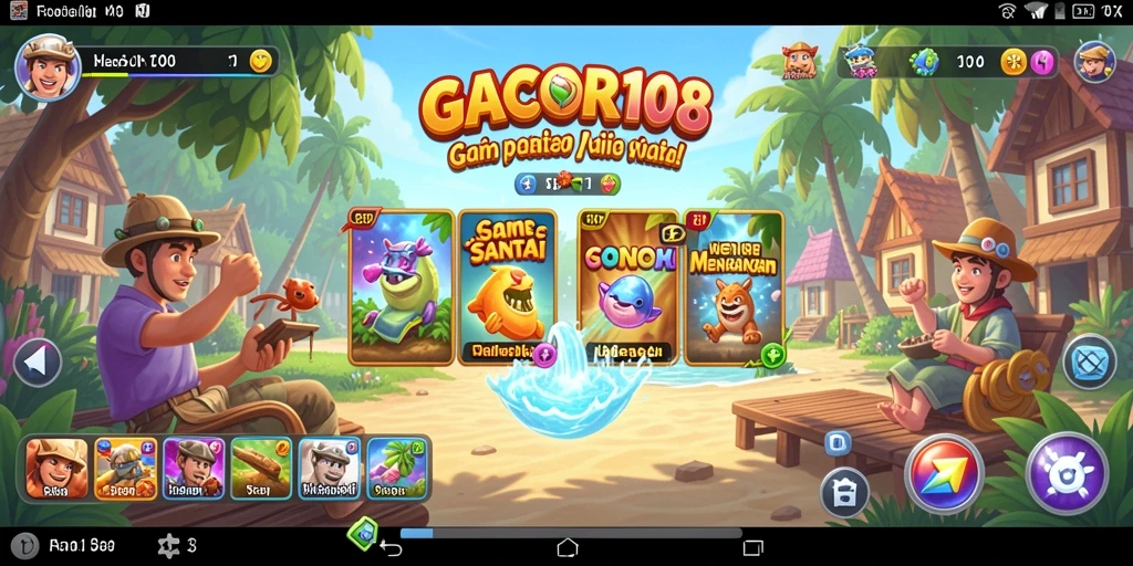 Tampilan gameplay yang seru dan penuh warna di GACOR108.