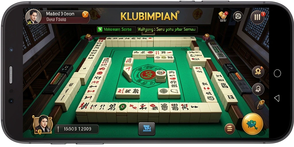 Screenshot gameplay KLUBIMPIAN dengan desain menarik dan tantangan Mahjong.