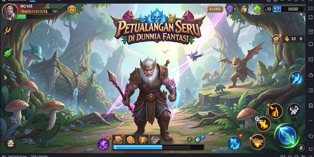 Tangkapan layar MG108 memperlihatkan petualangan yang mendebarkan dan aksi seru dalam game.