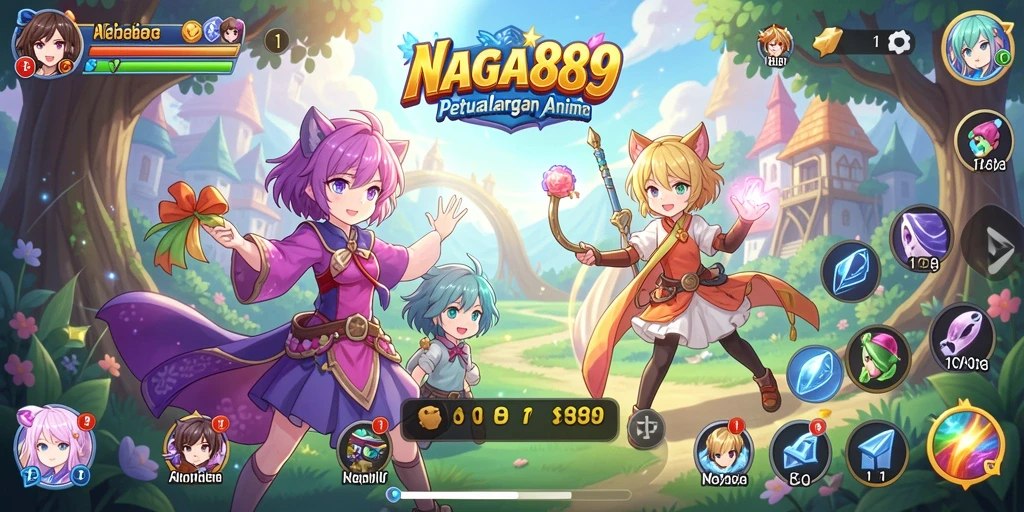 Tampilan dinamis dari gameplay NAGA889 yang penuh petualangan Anime.