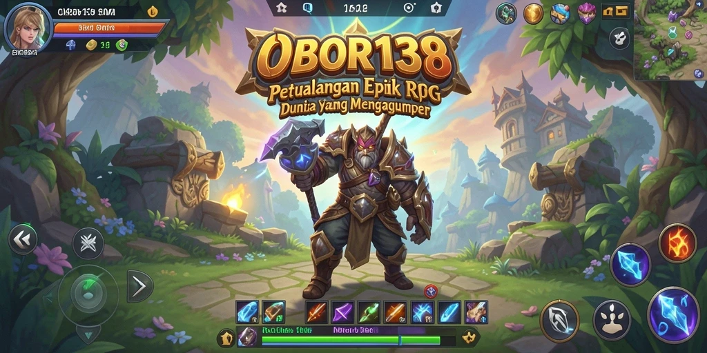 Tangkapan layar OBOR138 yang menunjukkan aksi pertarungan RPG yang seru.