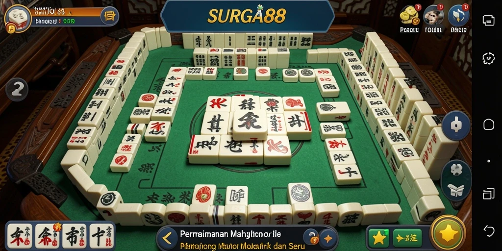Gameplay seru Mahjong di SURGA88 dengan grafis menarik.