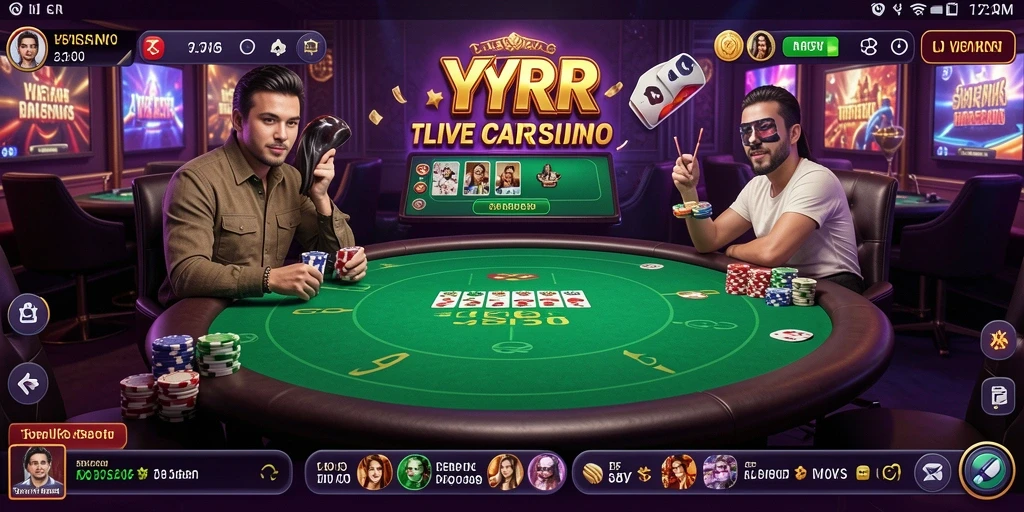Tampilan gameplay Live Casino yang mengasyikkan dan interaktif di YYRR.